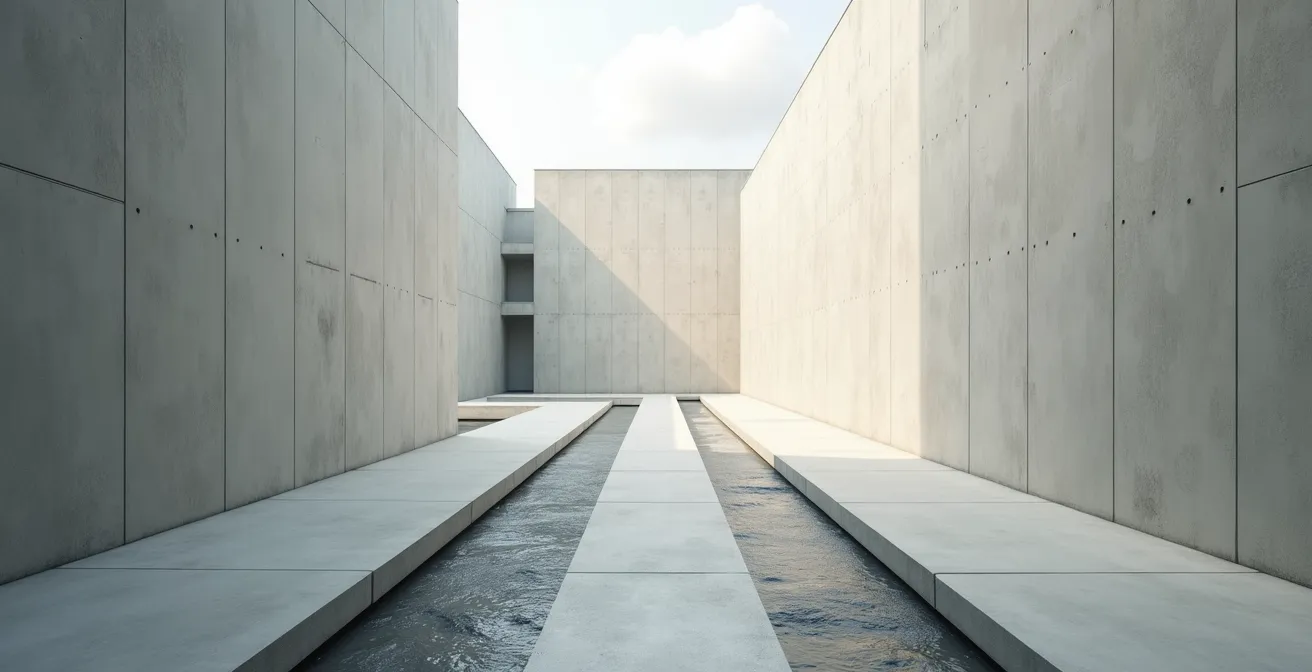 Composition épurée montrant deux chemins divergents symbolisant le choix